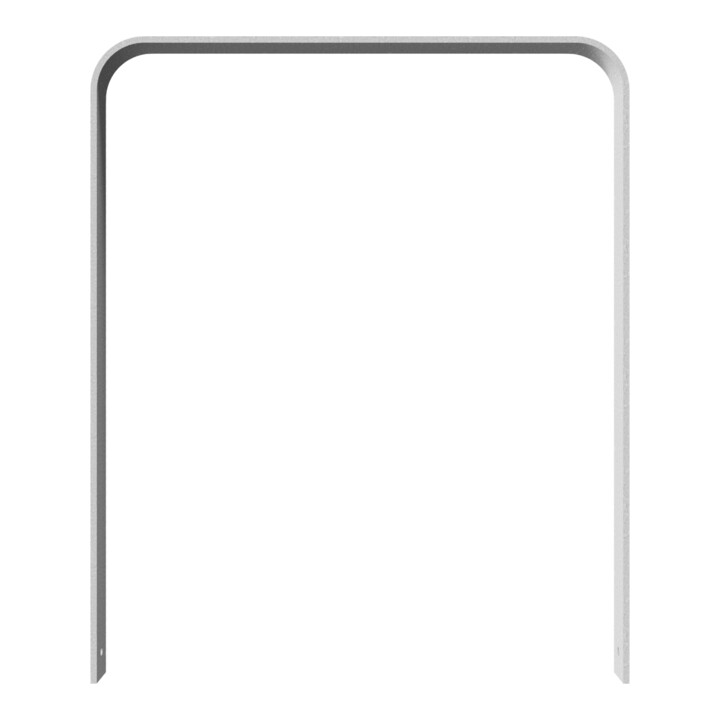 Schake Flachstahlbügel 80x12mm, in gebogener Ausführung Breite: 1000mm Gesamthöhe:1200 mm ohne Querholm, beschichtet