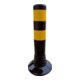 Schake Flexipfosten schwarz, selbstaufrichtend, Ø 80mm, Höhe: 450mm + 2 gelb refl. Streifen, inkl Befestigungsmaterial-1