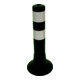 Schake Flexipfosten schwarz, selbstaufrichtend, Ø 80mm, Höhe: 450mm + 2 weiß refl. Streifen, inkl Befestigungsmaterial-1