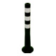 Schake Flexipfosten schwarz, selbstaufrichtend, Ø 80mm, Höhe: 750mm + 3 weiß refl. Streifen, inkl Befestigungsmaterial-1