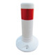 Schake Flexipfosten weiß (UV, Beständig), selbstaufrichtend, Ø 80mm, Höhe: 300mm + 1 rot refl. Streifen-1