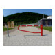 Schake Gatterschranke drehbar 1,50m + Dreikantverschluß Drehpfosten: Ø 102mm, Schrankenarm: Ø 60mm zum Einbetonieren, beschichtet, rot / weiß-5