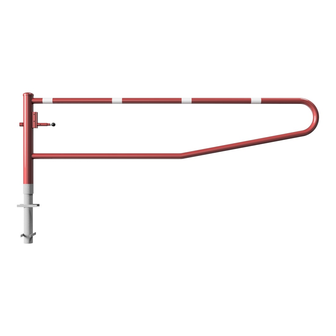 Schake Gatterschranke drehbar 3,00m für Vorhangschloss, rot / weiß