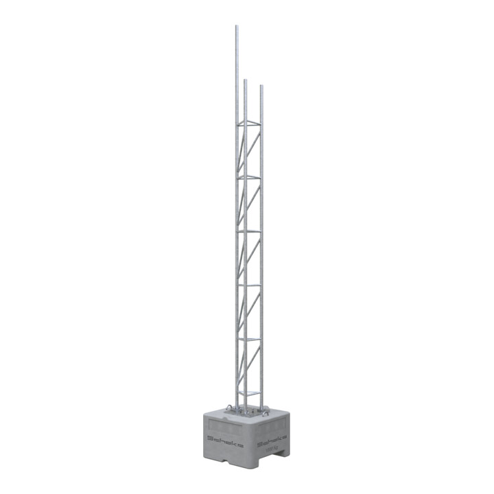 Schake Gitterrohrmast 350, verzinkt, 6 mtr. hoch