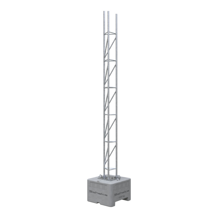 Schake Gitterrohrmast 350, verzinkt, 6 mtr. hoch
