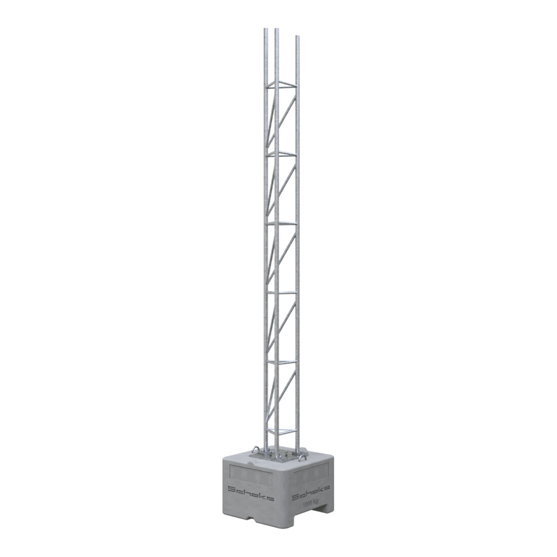Schake Gitterrohrmast 350, verzinkt, 6 mtr. hoch