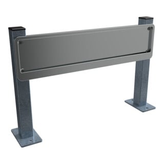 Schake Haltevorrichtung für Parkplatzbeschilderung, 2 Stützpfosten 40x40mm, + Kennzeichenhalter (inkl.), Höhe: 350mm