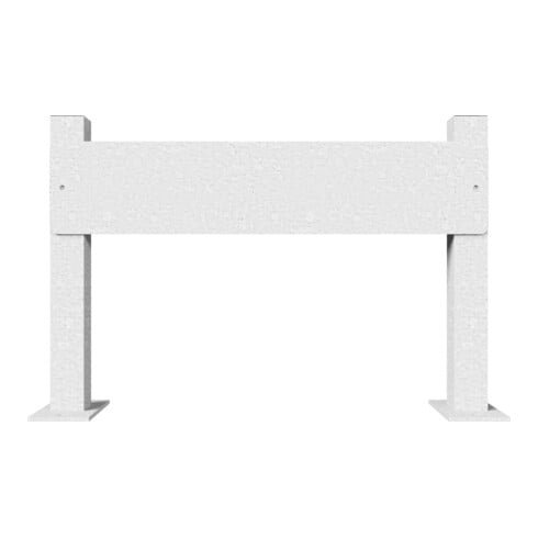 Schake Haltevorrichtung für Parkplatzbeschilderung, 2 Stützpfosten 40x40mm, + Kennzeichenhalter (inkl.), Höhe: 350mm