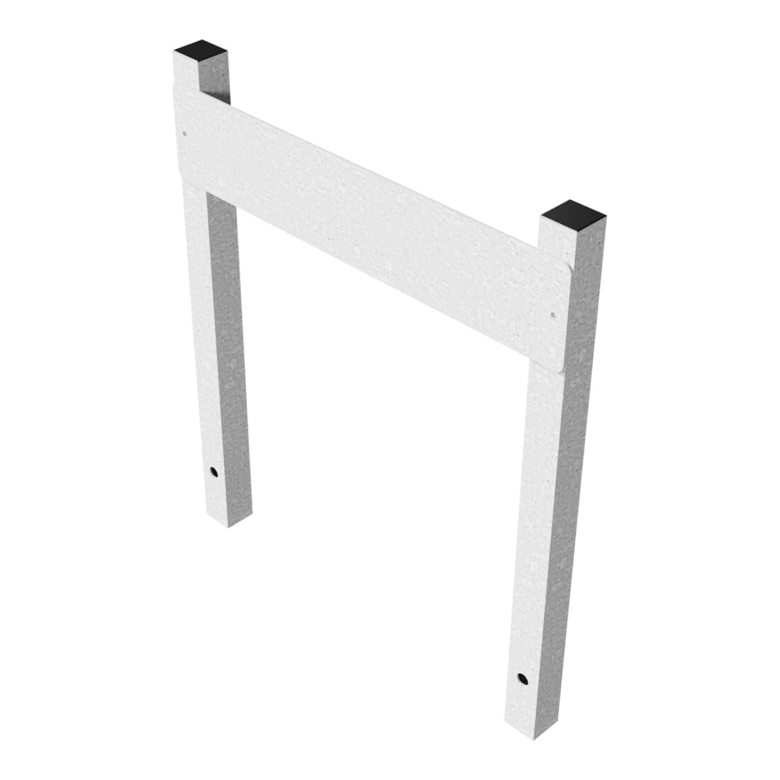 Schake Haltevorrichtung für Parkplatzbeschilderung, zum Einbetonieren, 2 Stützpfosten 40x40mm, + Kennzeichenhalter (inkl.), Höhe: 500mm