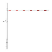 Schake Höhenbegrenzer 3500 mm zum Einbetonieren + Dreikantverschluss, Lichte Weite: 3500 mm-5
