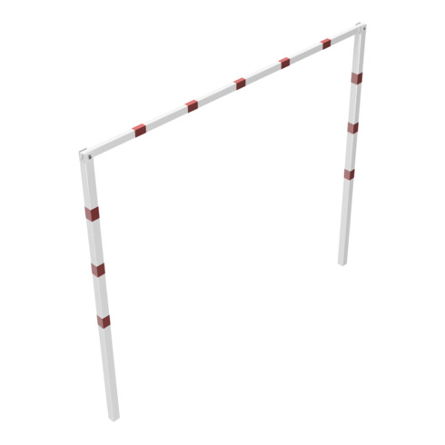Schake Höhenbegrenzer 70x70mm, feststehend, zum Einbetonieren, 2,00m Gesamtbreite: 3,00m, weiß / rot