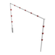 Schake Höhenbegrenzer 70x70mm, schwenkbar, zum Einbetonieren, 2,00m Gesamtbreite: 3,00m, weiß / rot-4