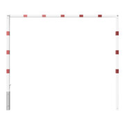 Schake Höhenbegrenzer 70x70mm, schwenkbar, zum Einbetonieren, 2,00m Gesamtbreite: 3,00m, weiß / rot-5