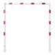 Schake Höhenbegrenzer, feststehend, 100x100mm zum Einbetonieren, 2,30m Gesamtbreite: 3,00m, weiß / rot-5