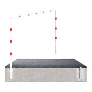 Schake Höhenbegrenzer, feststehend, 100x100mm zum Einbetonieren, 2,30m Gesamtbreite: 4,00m, weiß / rot-4