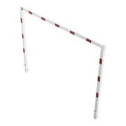 Schake Höhenbegrenzer, feststehend, 100x100mm zum Einbetonieren, 2,30m Gesamtbreite: 4,00m, weiß / rot-4