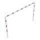 Schake Höhenbegrenzer, feststehend, 100x100mm zum Einbetonieren, 2,30m Gesamtbreite: 5,00m, weiß / rot