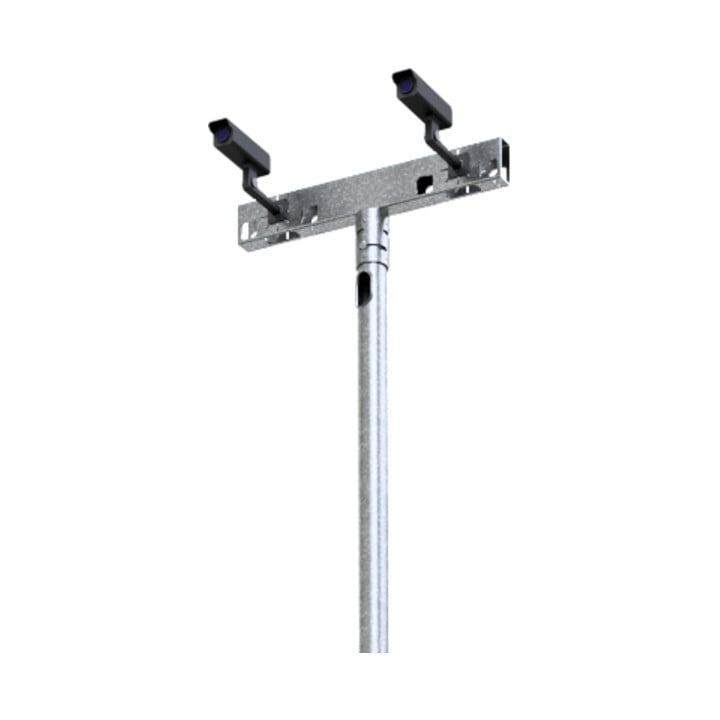 Set Schake Kameratraverse RAL9005 + Kameramast-Set 6m mit Traverse + Ausleger f r Fahne + Lampenmast-Sets