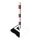 Schake Kettenständer Pfosten aus Stahl Ø 60mm, Länge: 900mm feuerverzinkt, mit 2 Ösen inkl. Recycling - Fußplatte 400x400mm-4