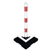 Schake Kettenständer Pfosten aus Stahl Ø 60mm, Länge: 900mm feuerverzinkt, mit 2 Ösen inkl. Recycling - Fußplatte 400x400mm-5