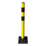 Schake Kickback©, Poller Ø60mm Typ 4260HBG, ortsfest + Bodenhülse (4S470_60MH), gelb / 2 schwarze Streifen