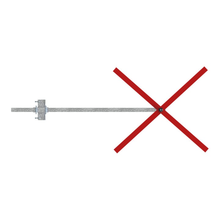 Set Schake Klemmvorrichtung für Auskreuzung 30x30 + Adapter für Schilder,...