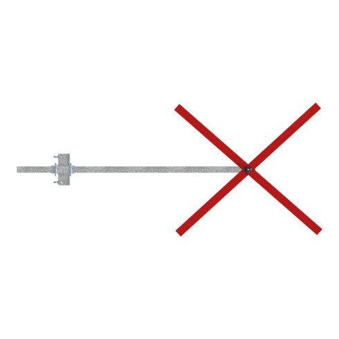 Schake Klemmvorrichtung für Auskreuzung 40x40