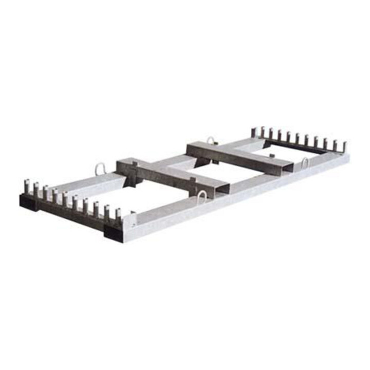 Set Schake Klemmvorrichtung für Auskreuzung 30x30 + Schake Adapter für Schilder, Länge: 410 mm + Schake Schaftrohr 40 x 40 mm verzinkt, Länge: 1,20 m
