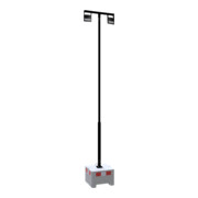 Schake Lampenmast Set 1, 4 m Masthöhe, RAL9005, 600 kg Beton- Aufstellvorrichtung, Lichtfarbe 4000 K-4