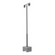Schake Lampenmast Set 1, 5 m Masthöhe, RAL9005, 600 kg Beton- Aufstellvorrichtung, Lichtfarbe 4000 K-1