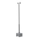 Schake Lampenmast Set 1, 5 m Masthöhe, RAL9005, 600 kg Beton- Aufstellvorrichtung, Lichtfarbe 4000 K-5