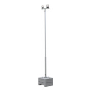 Schake Lampenmast Set 1, 5 m Masthöhe, verzinkt, 600 kg Beton- Aufstellvorrichtung, Lichtfarbe 4000 K-5