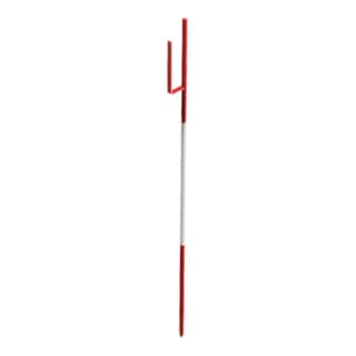 Schake Lattenpfahl Ø 20 x 1400mm, mit 1 Lattenhalter, rot / weiß lackiert
