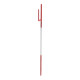 Schake Lattenpfahl Ø 20 x 1400mm, mit 1 Lattenhalter, rot / weiß lackiert-1