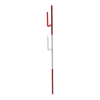 Schake Lattenpfahl Ø 20 x 1400mm, mit 2 Lattenhalter, rot / weiß lackiert