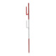 Schake Lattenpfahl Ø 20 x 1400mm, mit 2 Lattenhalter, rot / weiß lackiert-1