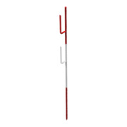 Schake Lattenpfahl Ø 20 x 1400mm, mit 2 Lattenhalter, rot / weiß lackiert