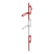 Schake Lattenpfahl Ø 20 x 1400mm, mit 8 geschlossenen Haken, rot / weiß lackiert-1