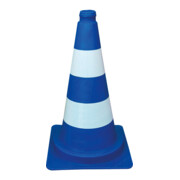 Schake Leitkegel tagesleuchtend, blau / weiß, Höhe: 500 mm