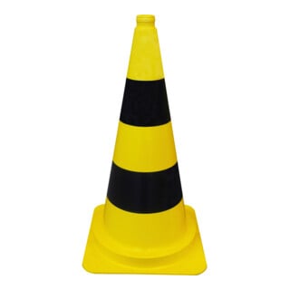 Schake Leitkegel tagesleuchtend, gelb / schwarz, Höhe: 320 mm
