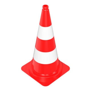 Schake Leitkegel tagesleuchtend, rot / weiß, Höhe: 750 mm