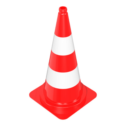 Schake Leitkegel tagesleuchtend, rot / weiß, Höhe: 750 mm