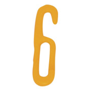 Schake Maillon à crochet 430-08G plastique, 6 mm, jaune