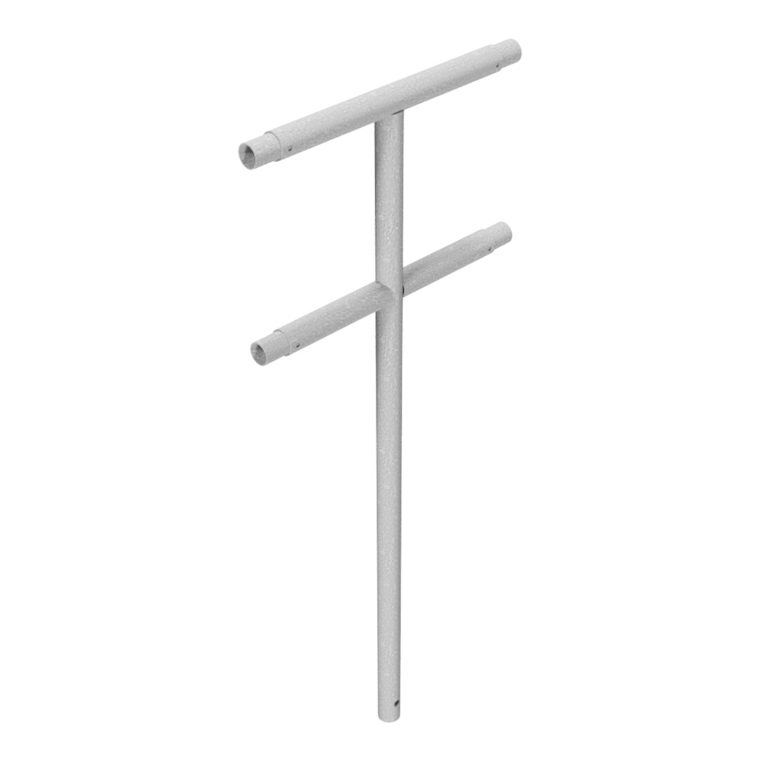 Schake Mittelpfosten für Schutzgeländer Ø48mm Breite: ca. 500mm, Höhe über Flur: 1000 mm + Querholm, zum Einbetonieren, feuerverzinkt
