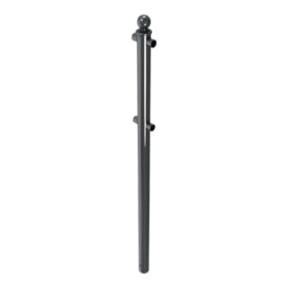 Schake Mittelpfosten für Schutzgeländer Ø60mm + Alu, Kugelkopf für Ober- und Knieholm,