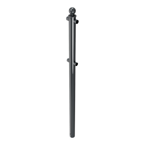 Schake Mittelpfosten für Schutzgeländer Ø60mm + Alu, Kugelkopf für Ober- und Knieholm,