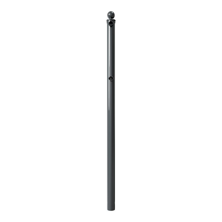 Schake Mittelpfosten für Schutzgeländer Ø60mm + Alu, Kugelkopf für Ober- und Knieholm,