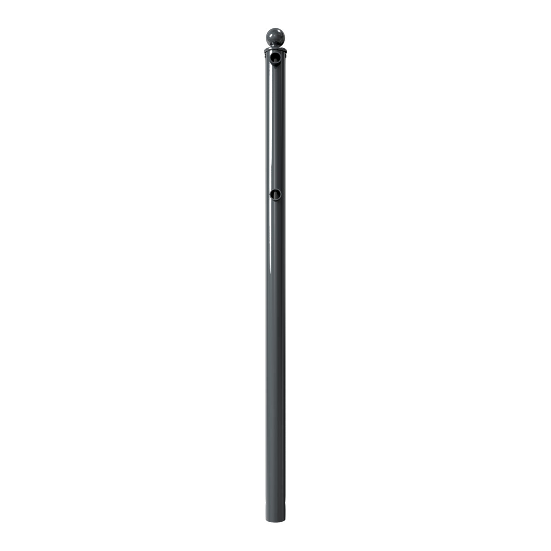 Schake Mittelpfosten für Schutzgeländer Ø60mm + Alu, Kugelkopf für Ober- und Knieholm,