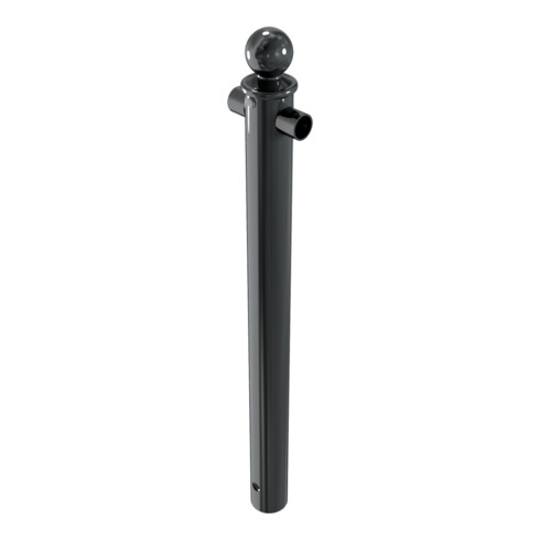 Schake Mittelpfosten für Schutzgeländer Ø60mm + Alu, Kugelkopf Gesamtlänge 800mm, für Oberholm, beschichtet,
