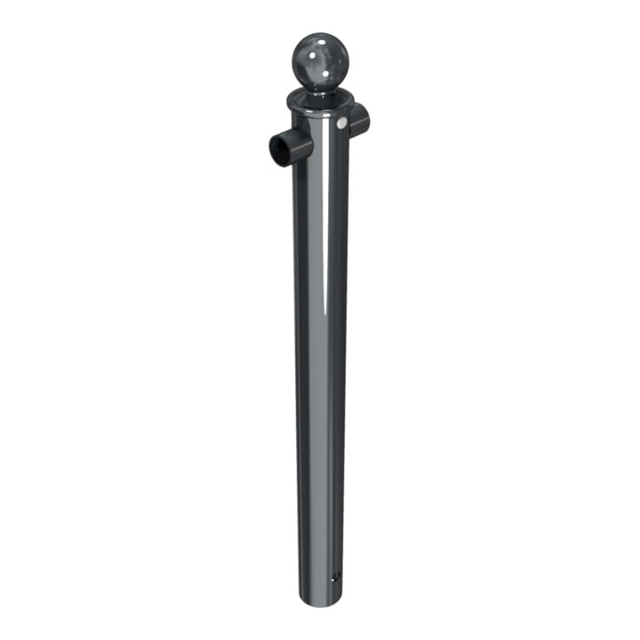 Schake Mittelpfosten für Schutzgeländer Ø60mm + Alu, Kugelkopf Gesamtlänge 800mm, für Oberholm, beschichtet,